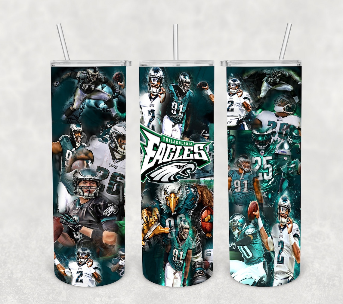 Philadelphia Eagles Inspired Sublimation Tumbler Football Etsy