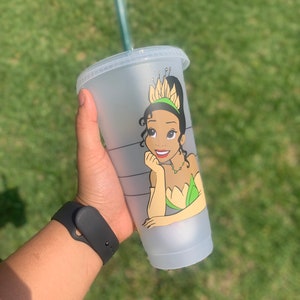 Disney inspired | princess Tiana| Princess and the frog | Starbucks cup|personalized gift| custom Starbucks cup | 24 oz cold cups |