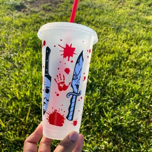 Halloween inspired Starbucks cup| Freddy vs Jason | chucky | Scream