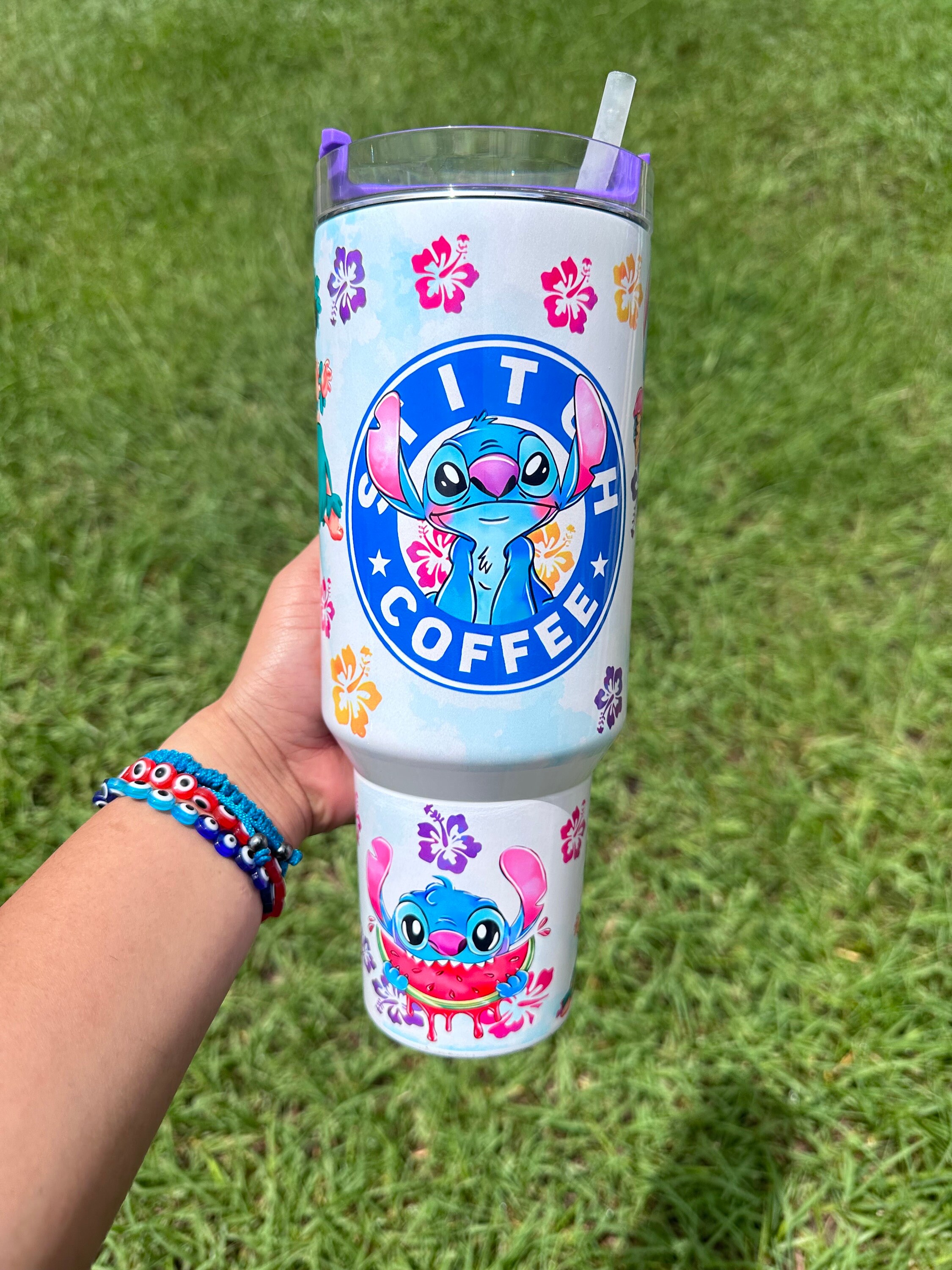 Life Is Better With Stitch 40oz Tumbler with Handle and Straw Lid -  Chictoons