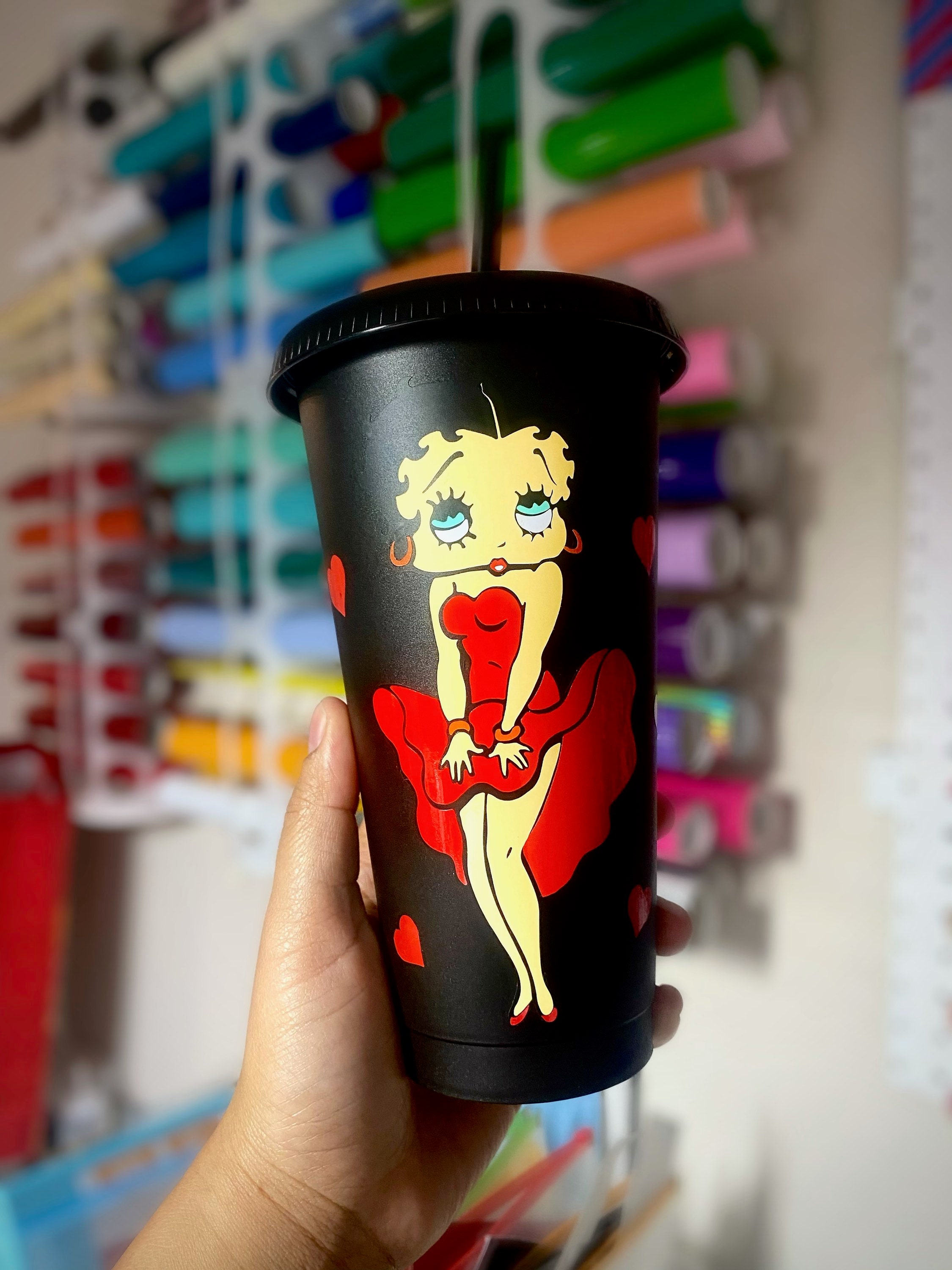 Betty boop inspired Starbucks cup | reusable cold cup | 24 oz 