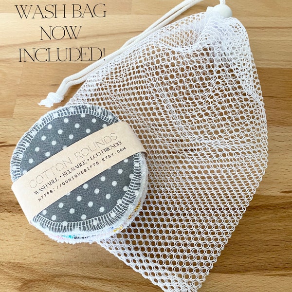 Reusable face wipes / Eco friendly makeup wipes / Makeup remover pads / Facial rounds washable / 3” cotton rounds / Choose your quantity