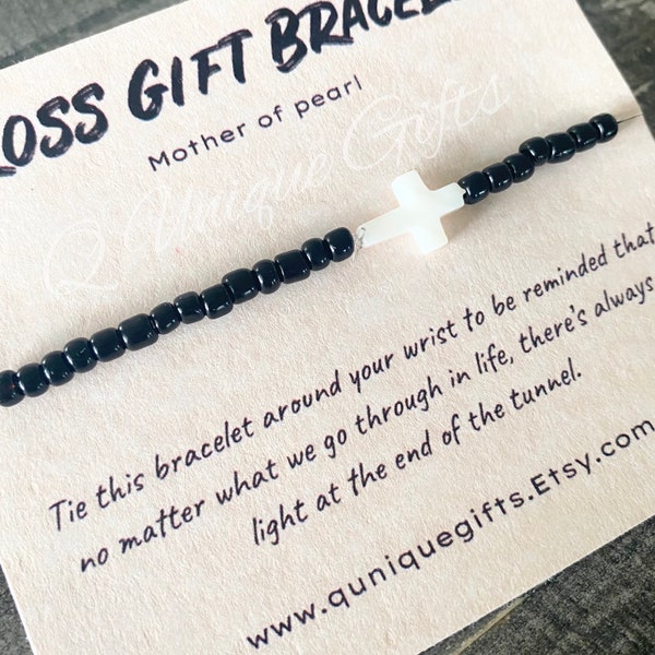 Uplifting Gift Bracelet | Gift for Her | Cross Bracelet | Simple Christian Gift