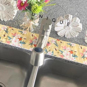 Faucet Splash Catcher | Faucet Drip Catcher | Kitchen Sink Splash Catcher | Canvas material