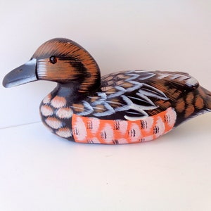 Vintage Wooden Duck Figurine, handcrafted wood Duck , Wood Carved Duck, , Wooden Decor, Home Decor Ducks lover gift