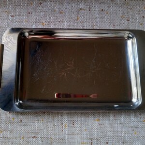 Italienisches 70er Silber Tablett, Schwere Platte, Serviertablett für Getränketablett mit Goldknaufgriffen