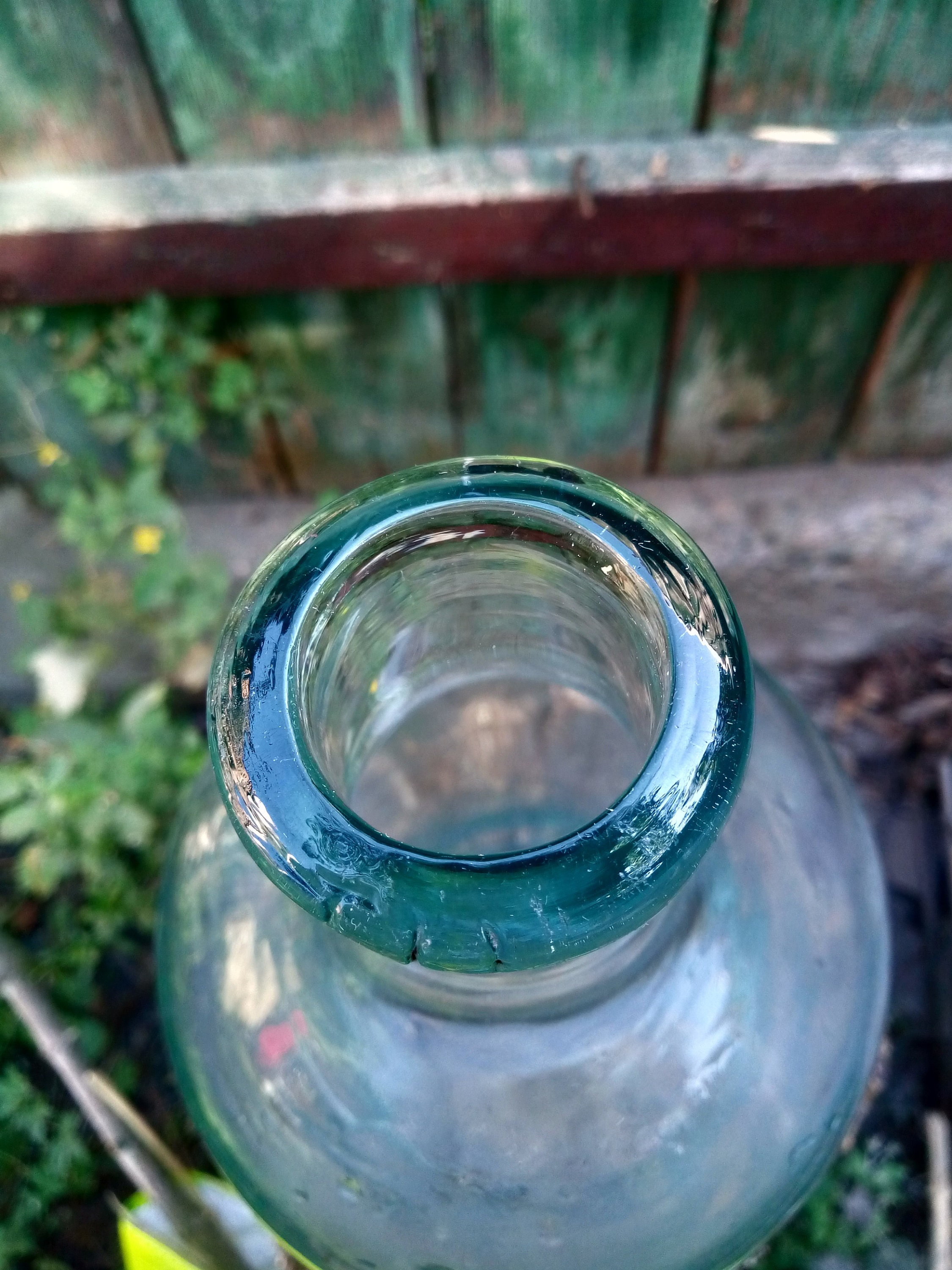 Vintage big glass bottle Extra large old glass bottle Retro Etsy