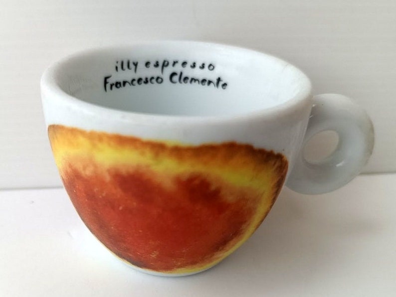 LIMITED EDITION Collectible Classic illy Espresso Coffee Cup. Heavy White Porcelain Bar Branded