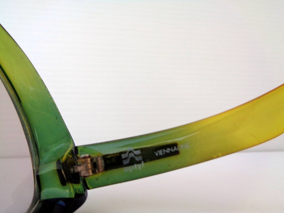 Vintage OPTYL Viennaline Sunglasses in Original Shaped Amber-green