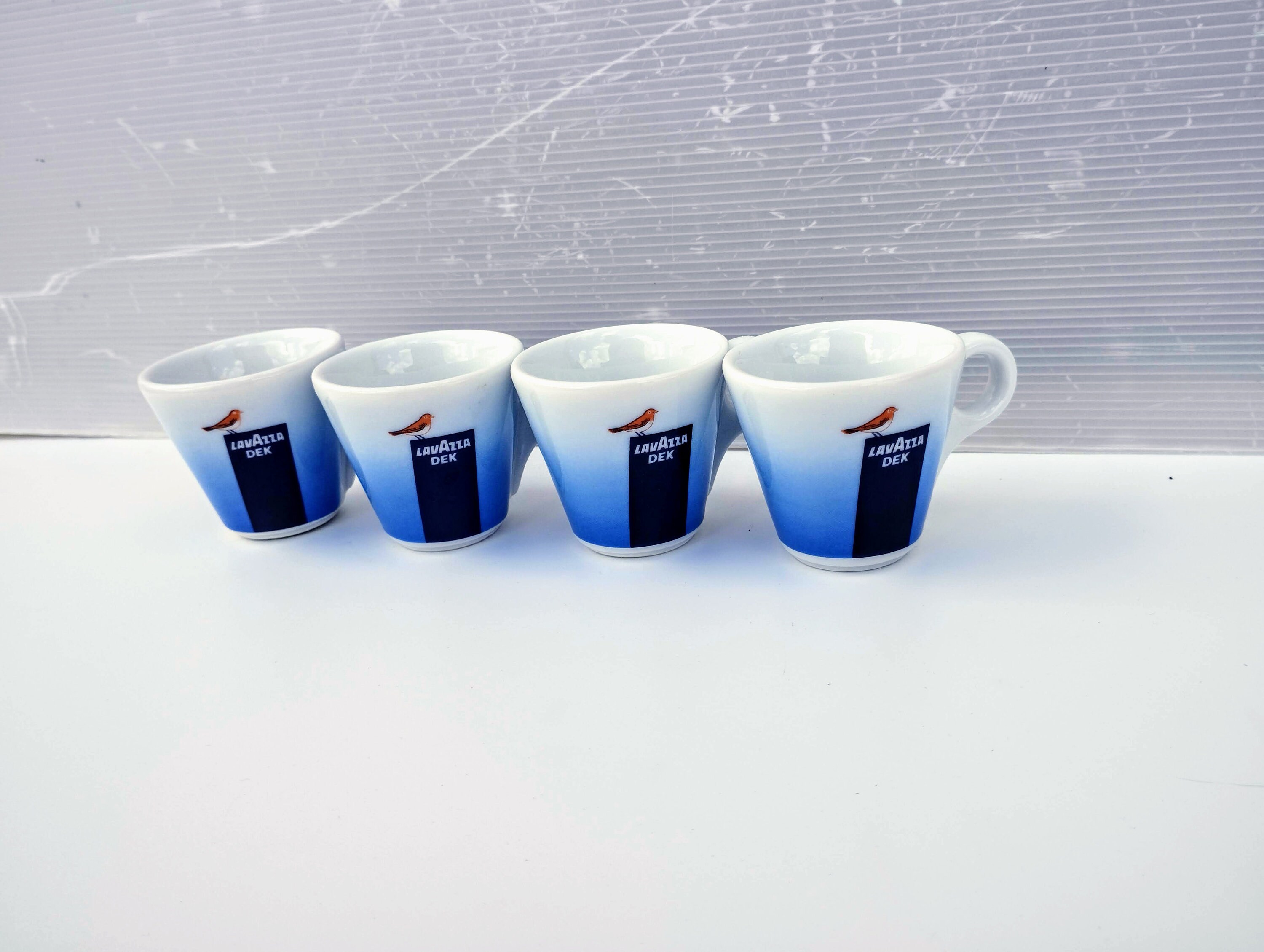 Collectible Vintage Heavy White Porcelain Bar Coffee Cup Branded