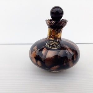 Italian Vintage Murano Glass Vial in Black and Gold With the - Etsy