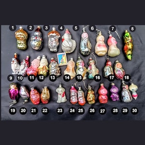 Ukraine Vintage Christmas tree Ornaments animals and fairy tale characters figurines USSR 50-80s Christmas decorations - Ukraine seller