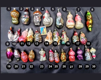 Ukraine Vintage Christmas tree Ornaments animals and fairy tale characters figurines USSR 50-80s Christmas decorations - Ukraine seller