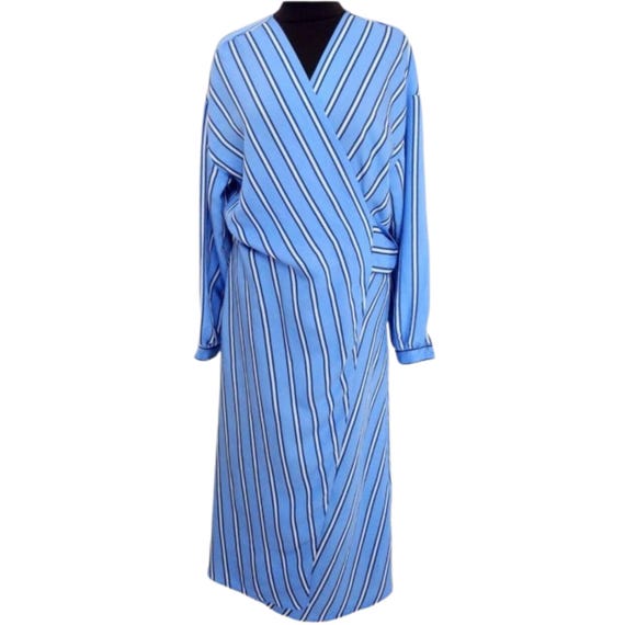 vintage cotton dressing gown Men's Dark Blue And Burgundy Robe