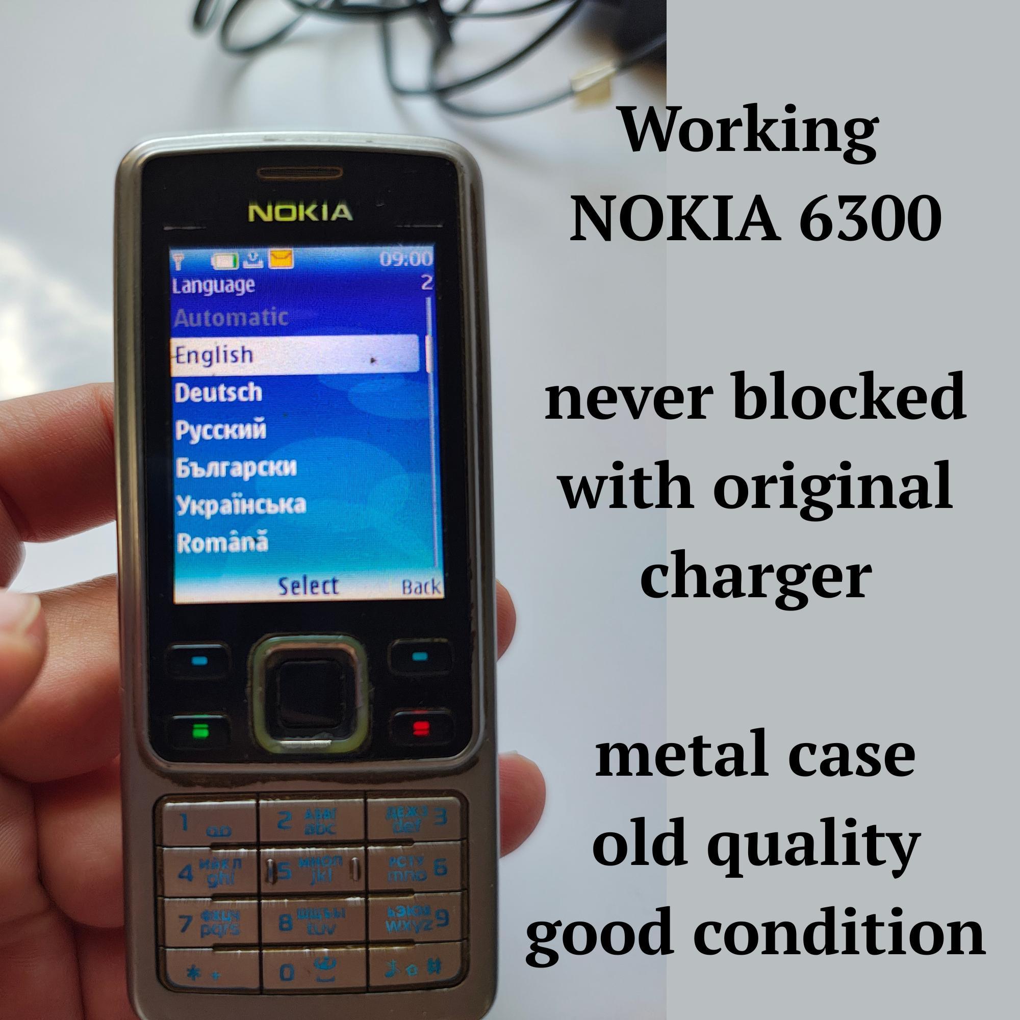 Working Never Blocked Mobile Phone NOKIA 6300 Push-button Cell