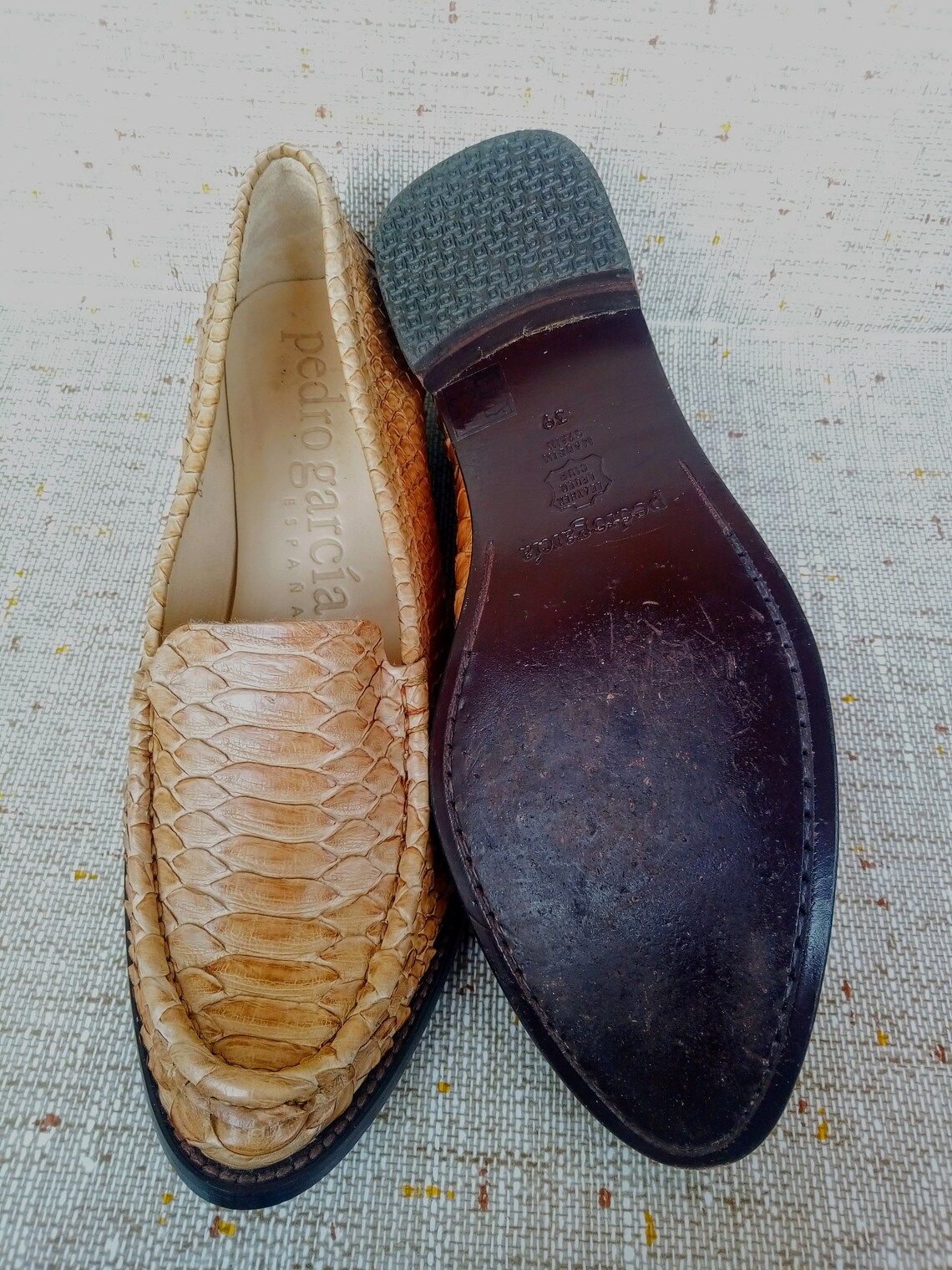 python leather shoes
