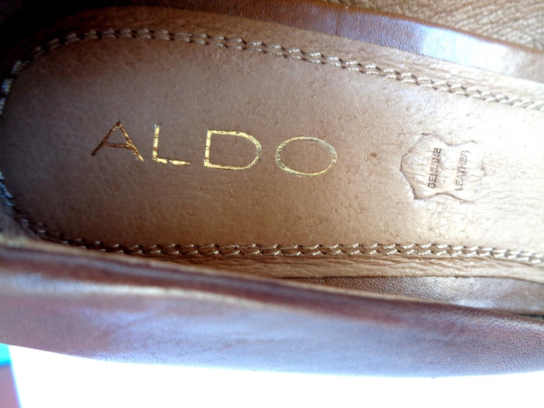 Vintage Brown Leather Shoes made in Italy by ALDO Group. | Etsy