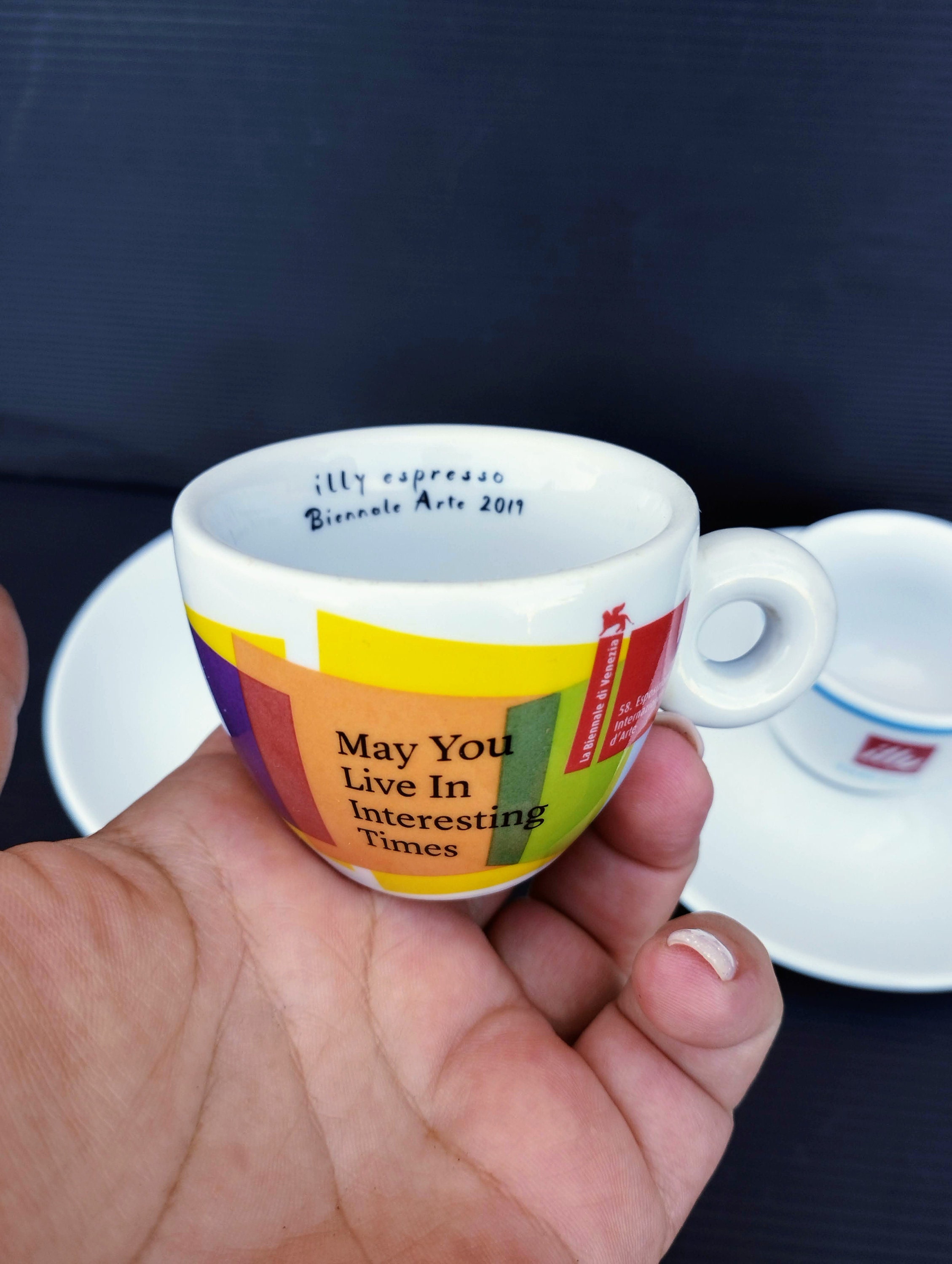 RARE LIMITED EDITION Collectible Classic illy Heavy White Porcelain Coffee Cup. Branded Espresso