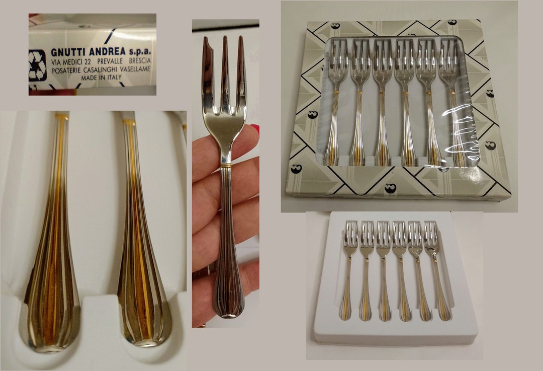 Set De 6 Fourchettes à Fruits Cygne - Acier Inoxydable - Support Élégant