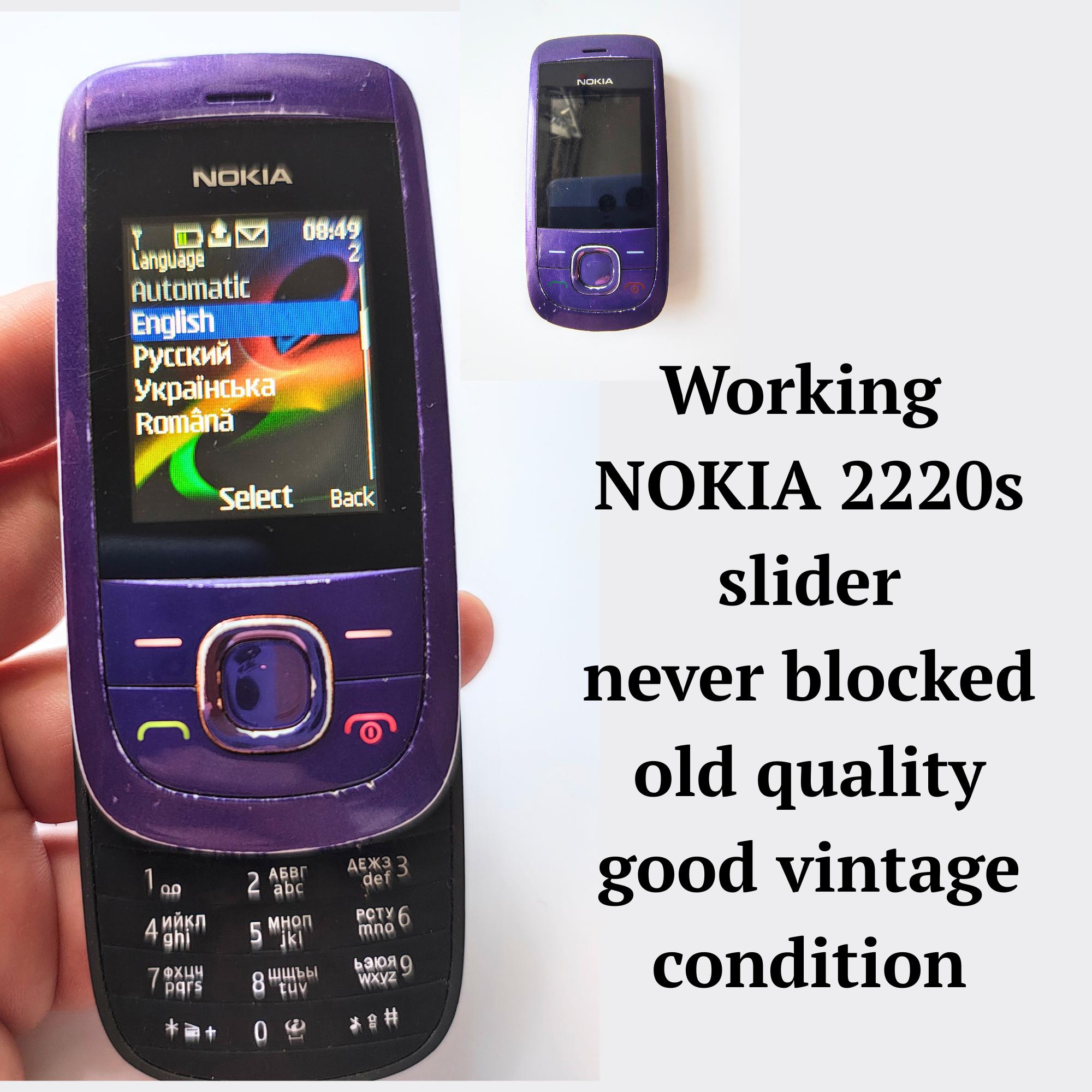 ブロックされずに動作する携帯電話 NOKIA 2220s プッシュボタン