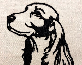 Cocker Spaniel Machine Embroidery Pattern Dog Embroidery Design Digital File