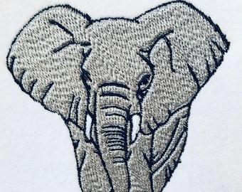 Diseño de bordado de máquina de elefante Patrón de bordado de máquina de elefante Archivo digital