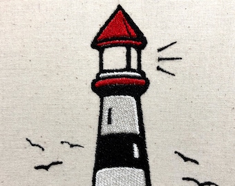 Lighthouse Machine Embroidery Pattern Embroidery Design Digital File