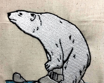 Polar Bear Machine Embroidery Design Embroidery Pattern Digital File