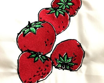 Patrón de bordado a máquina de fresas Diseño de bordado Archivo digital
