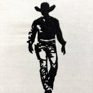 Cowboy Silhouette Machine Embroidery Pattern Embroidery Design Digital File