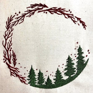 Christmas Tree Wreath Machine Embroidery Designs Embroidery Design Digital File