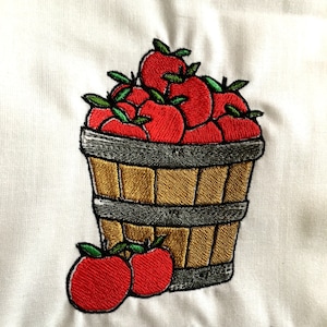Bushel of Apples Machine Embroidery Pattern Embroidery Design Digital File