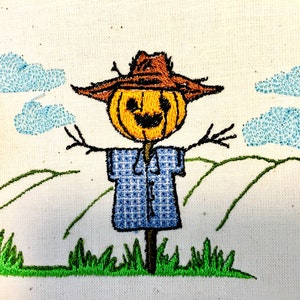 Fall Scarecrow Embroidery Design Embroidery Pattern Digital File