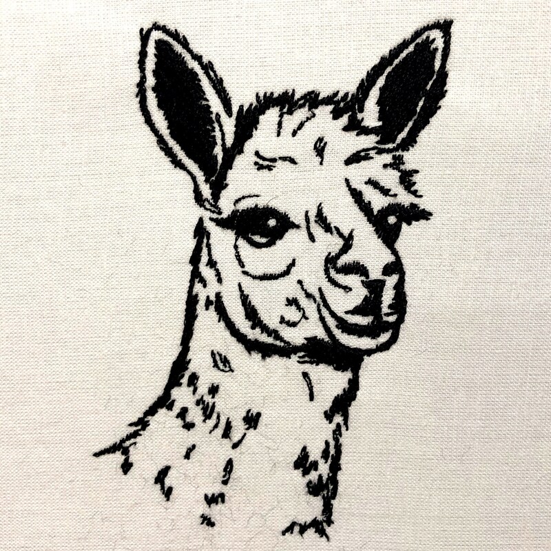 Llama Embroidery Design - Etsy