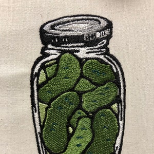 Pickle Jar Machine Embroidery Pattern Embroidery Design Digital File