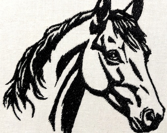 Horse Face Machine Embroidery Pattern Embroidery Design Digital File