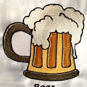 Beer Mug Machine Embroidery Pattern Embroidery Design Digital File