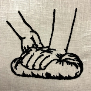 Kneading Bread Machine Embroidery Pattern Baking Bread Embroidery Design Digital File