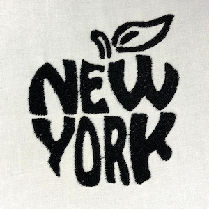 New York Big Apple Machine Embroidery Design NY Embroidery Pattern Digital File