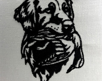 Retriever with Duck Hunting Machine Embroidery Pattern Golden Retriever Embroidery Design Digital File