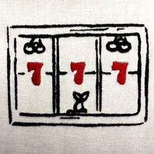 Triple 7&#39;s Machine Embroidery Pattern 777 Embroidery Design Digital File