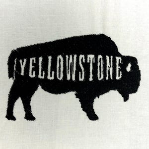 Yellowstone Buffalo Machine Embroidery Design Wyoming Embroidery Pattern Digital File