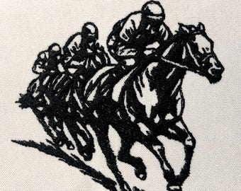 Horse Racing Machine Embroidery Pattern Embroidery Design Digital File