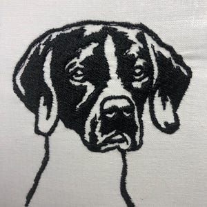 Engelskt pekaransikte maskinbroderimönster hundbroderidesign digital fil