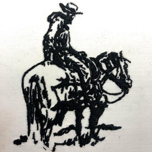 Western Embroidery Design Horse Cowboy Machine Embroidery Pattern Digital File