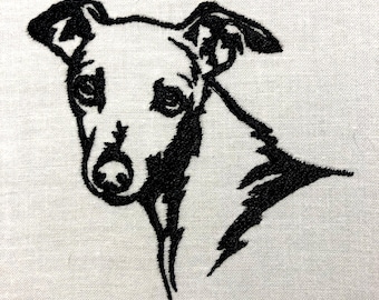 Greyhound Machine Embroidery Design Dog Embroidery Pattern Digital File