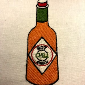 Hot Sauce Machine Embroidery Pattern Embroidery Design Digital File