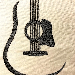 Acoustic Guitar Machine Embroidery Pattern Embroidery Design Digital File