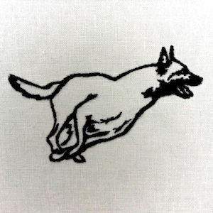 Malinois Running Machine Embroidery Pattern Dog Embroidery Design Digital File