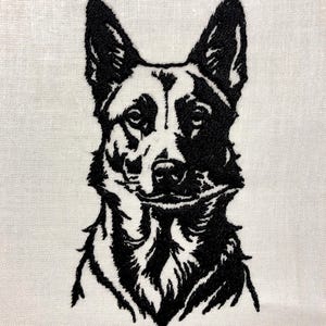 Belgian Malinois Machine Embroidery Pattern Dog Embroidery Design Digital File